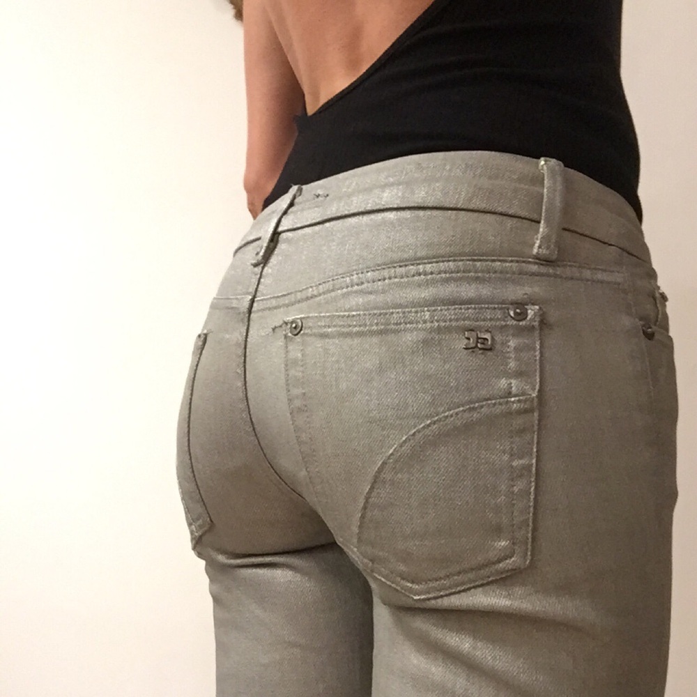 Joe’s metallic low rise party pants